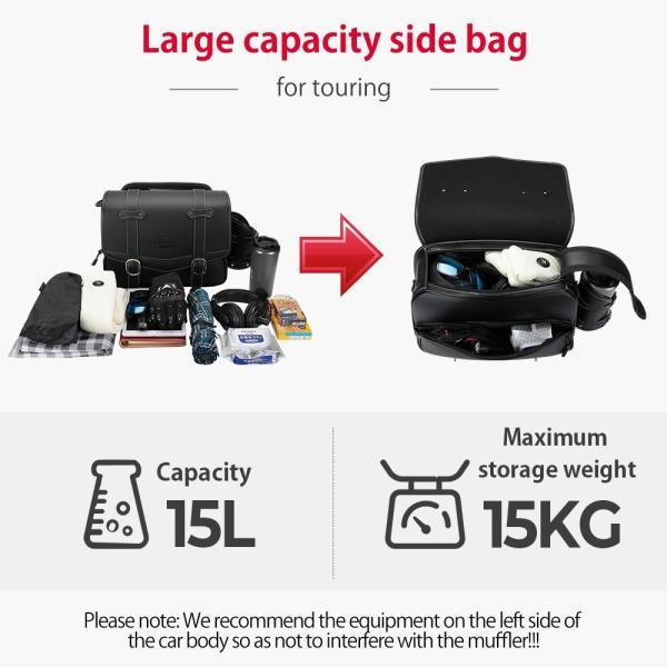 並行輸入品 ホンダ 15l サドルバッグサイド袋 250 1100 300 500 pu 袋防水の画像