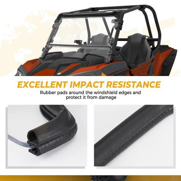 並行輸入品 ポラリスRZR XP / RZR XP 4 1000 /ターボ2019 2020 2021 2022 2023UTV折りたたみフリップフロントガラスPC 3イン1フロントガラスの画像