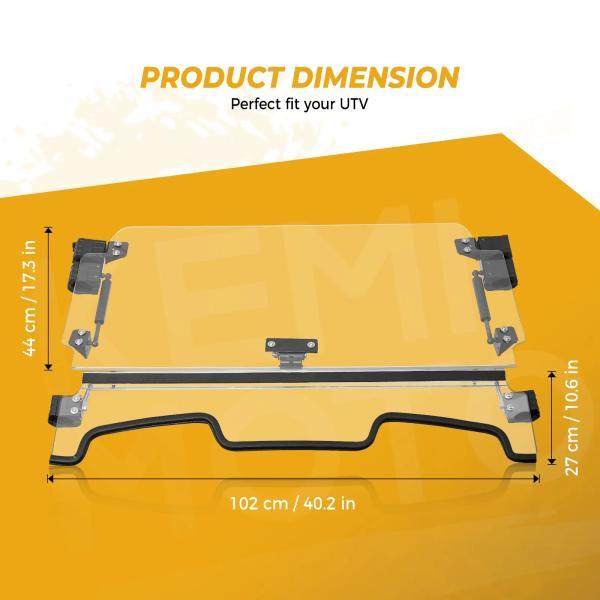 並行輸入品 ポラリスRZR XP / RZR XP 4 1000 /ターボ2019 2020 2021 2022 2023UTV折りたたみフリップフロントガラスPC 3イン1フロントガラスの画像