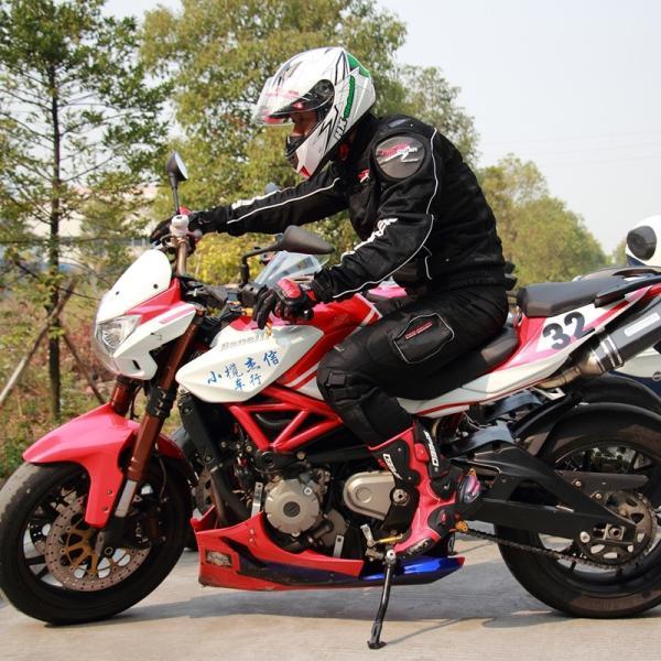 並行輸入品 男性ブーツ革motorcrosssレース靴ライディングロングブーツ滑り止め通気性防具冬_1