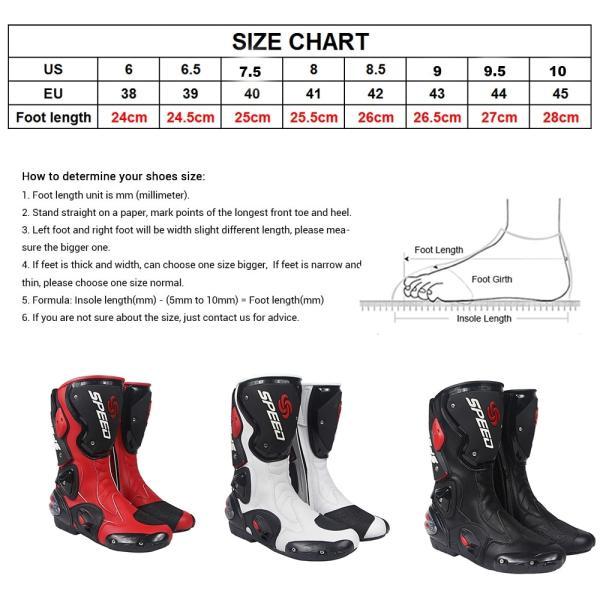 並行輸入品 男性ブーツ革motorcrosssレース靴ライディングロングブーツ滑り止め通気性防具冬_3
