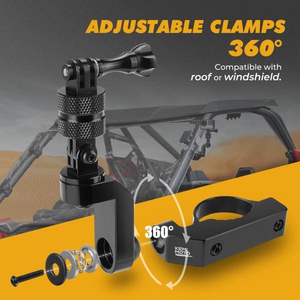 並行輸入品 cfmoto ポラリス rzr 800 900 1000 xp UV 1.65-2インチ カメラ ホルダー go pro ヒーロー用カンナムマーベリック x3 用の画像