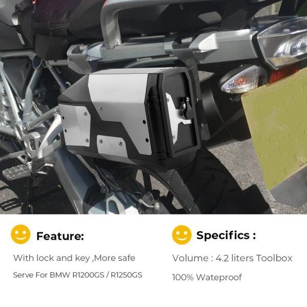 並行輸入品 BMW R1250GS R1200GS LC 高度 F800GS F700GS F 800 GS R 1200 GS 左側ブラケット アルミニウム箱_2