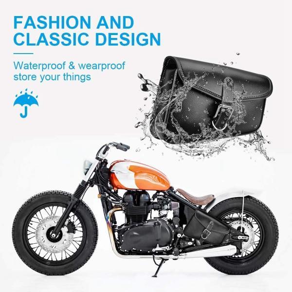 並行輸入品 ホンダ 袋 pu 革サドル袋サドル swingarm 袋側用具袋 sportster 1200 cmx500 防水の画像