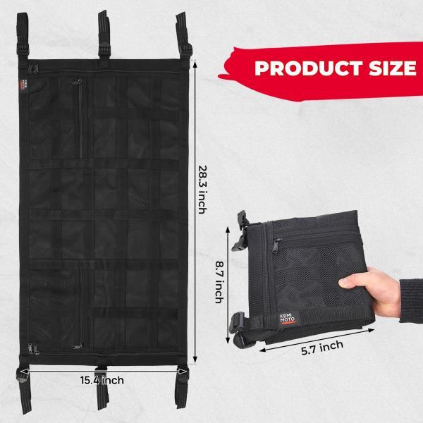 並行輸入品 ポラリスRZR XP/XP4 1000 RZR PRO XP/XP4 2014-2023 UTVルーフストレージネット天井カーゴポケットの画像