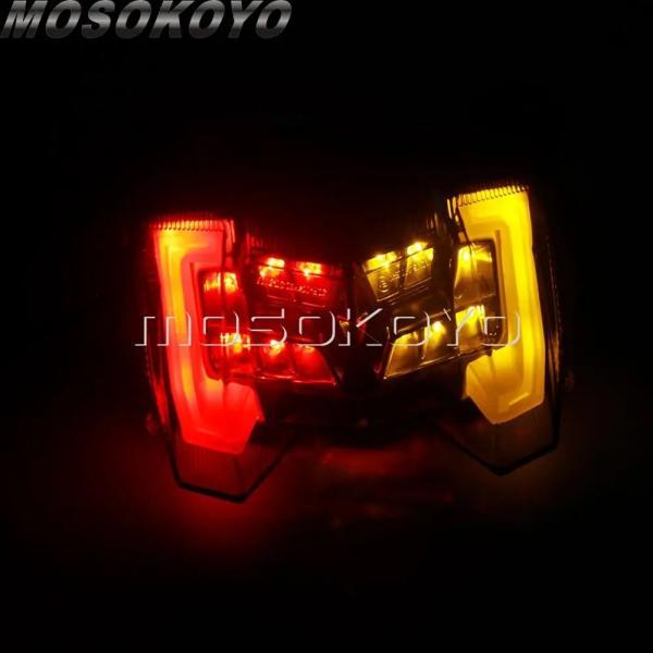 並行輸入品 バイクパーツ for yamaha mt-09 fz-09 2017-2019 smoke/clear integrated tail light brake light turn signal light mt09 fz09 rear lightの画像
