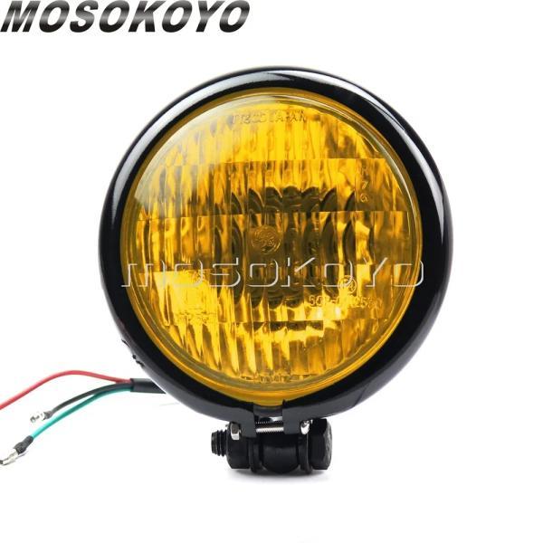 並行輸入品 ハーレーダビッドソン ヴィンテージ4.5 "H4ヘッドライトライトランプベイツヘッドランプ オールドスクールチョッパーカスタムスクランブラーホ_1