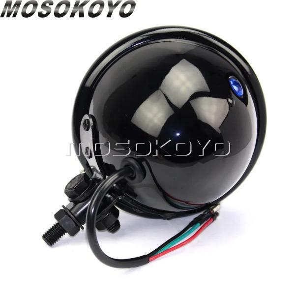 並行輸入品 ハーレーダビッドソン ヴィンテージ4.5 "H4ヘッドライトライトランプベイツヘッドランプ オールドスクールチョッパーカスタムスクランブラーホ_5