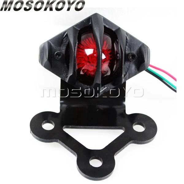 並行輸入品 バイクパーツ レトロテールライト チョッパークルーザーカフェ レーサー リアブレーキストップライト 12v テールランプ自在継手の画像