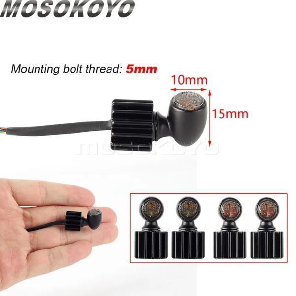 並行輸入品 ハーレーダビッドソン 小型 チョッパー カスタム方向信号 表示器 点滅 drl ブレーキ ライト フラッシャー 5mmの画像