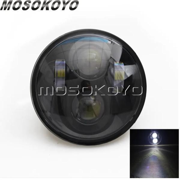 並行輸入品 ハーレーダビッドソン 5-3/4 \" ダイナ fxst テール fxstc スポーツスターヘッドライト レトロ フロントヘッド ランプ アッパー ビーム"_2