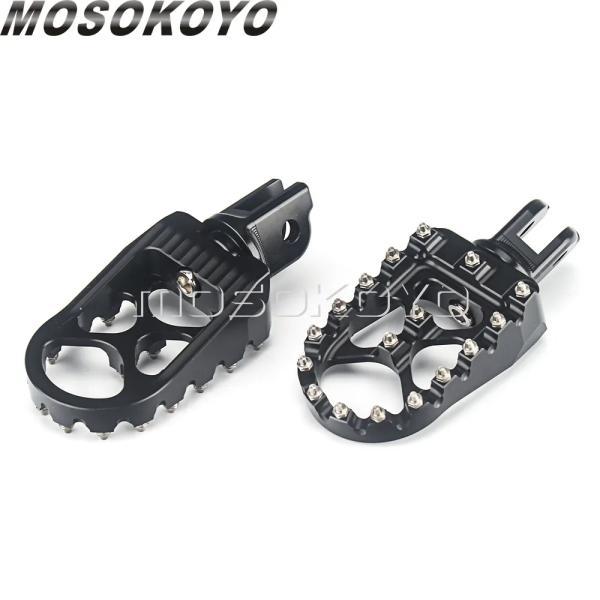 並行輸入品 ハーレーダビッドソン ソフテイル2018〜後期用ブラックアルミMXワイドファットフットペグレストフットペグfxbb fxbr fxbrs ストリートボブローの画像