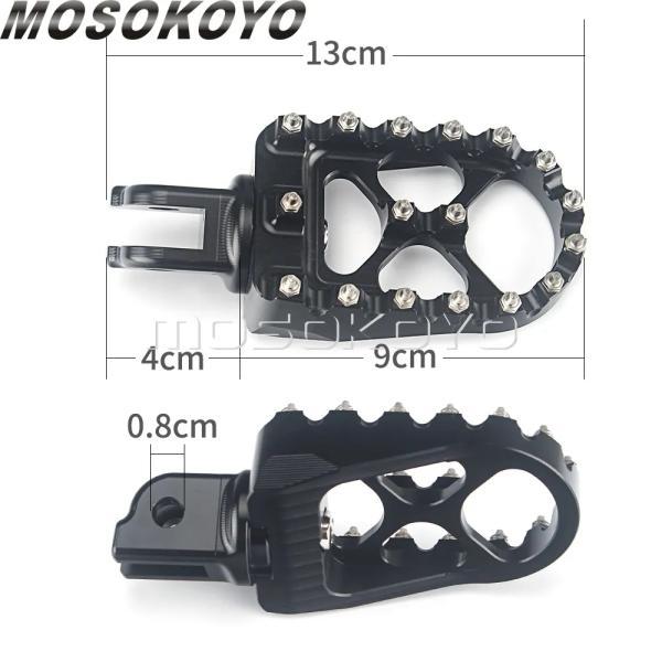 並行輸入品 ハーレーダビッドソン ソフテイル2018〜後期用ブラックアルミMXワイドファットフットペグレストフットペグfxbb fxbr fxbrs ストリートボブローの画像