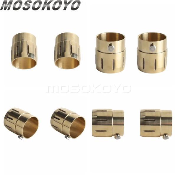 並行輸入品 ハーレーダビッドソン 真鍮 1-7/8 2 \"マフラー先端端 ツーリングロードキングチョッパーカフェレーサーマフラーパイプエンドキャップカバー用"_2