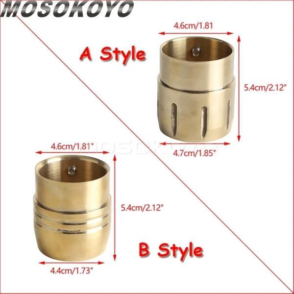 並行輸入品 ハーレーダビッドソン 真鍮 1-7/8 2 \"マフラー先端端 ツーリングロードキングチョッパーカフェレーサーマフラーパイプエンドキャップカバー用"_3