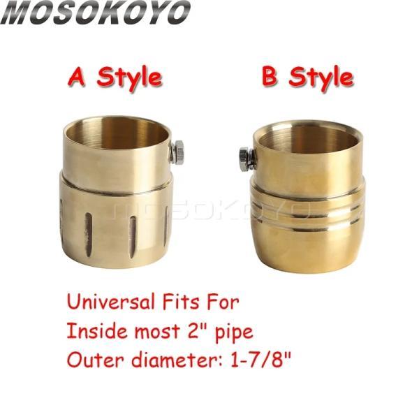 並行輸入品 ハーレーダビッドソン 真鍮 1-7/8 2 \"マフラー先端端 ツーリングロードキングチョッパーカフェレーサーマフラーパイプエンドキャップカバー用"_4