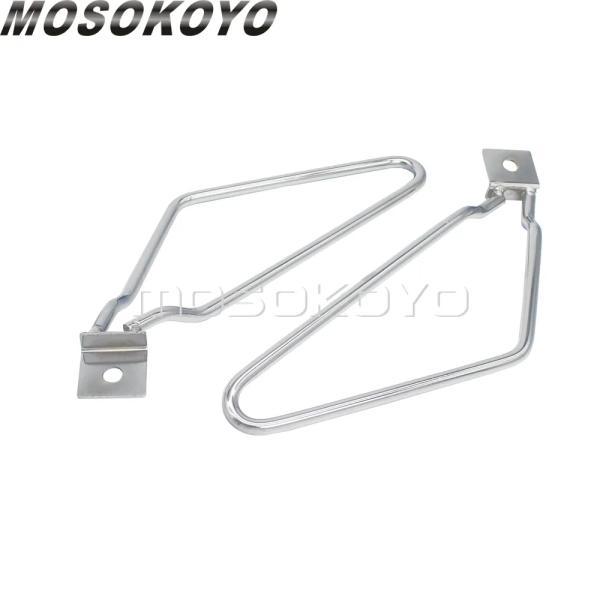 並行輸入品 ハーレーダビッドソン スポーツスター883アイアンXL883Nクロムサドルバッグホルダーブラケットフレームマウントサポートバー用 ダイナFXDFファ_3