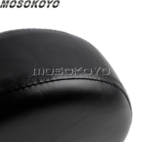 並行輸入品 ハーレー2007アップソフテイルクラシックPUレザー差込式バックレストパッド用黒バイク取り外し可能調節可能ドライバーバックレストの画像