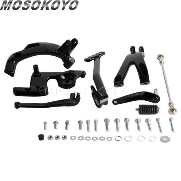並行輸入品 ハーレーソフテイルストリートボブローライダースタンダードFXLR FXBB FXST 2018-2021用バイクアルミフォワードコントロールキットフットペグレ_1