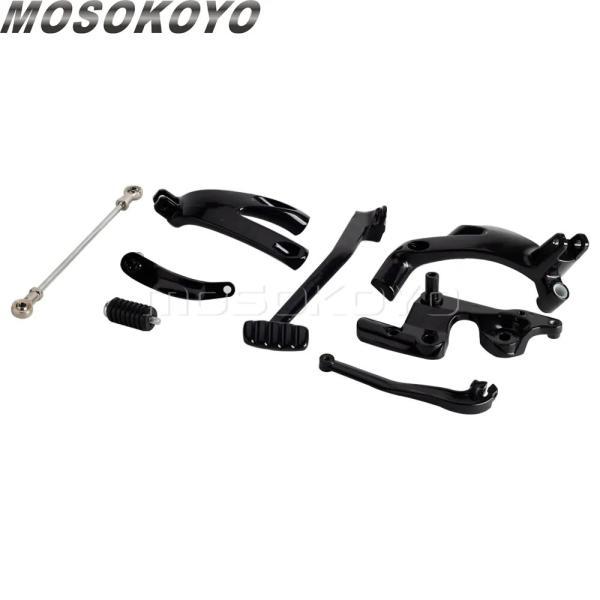 並行輸入品 ハーレーソフテイルストリートボブローライダースタンダードFXLR FXBB FXST 2018-2021用バイクアルミフォワードコントロールキットフットペグレ_5