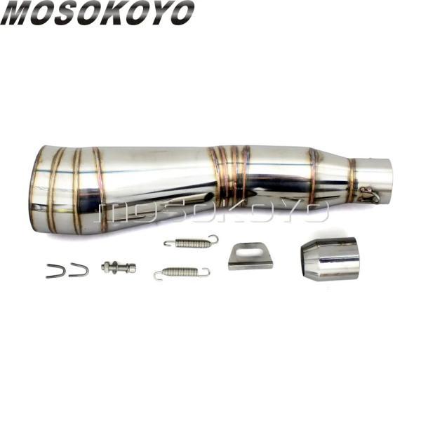 並行輸入品 クロム バイクマフラー sliencer 125cc-1000cc 街バイクビレットバイク汎用 38-51mm マフラー適合管_1