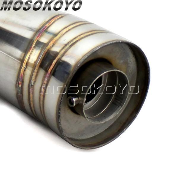 並行輸入品 クロム バイクマフラー sliencer 125cc-1000cc 街バイクビレットバイク汎用 38-51mm マフラー適合管_4