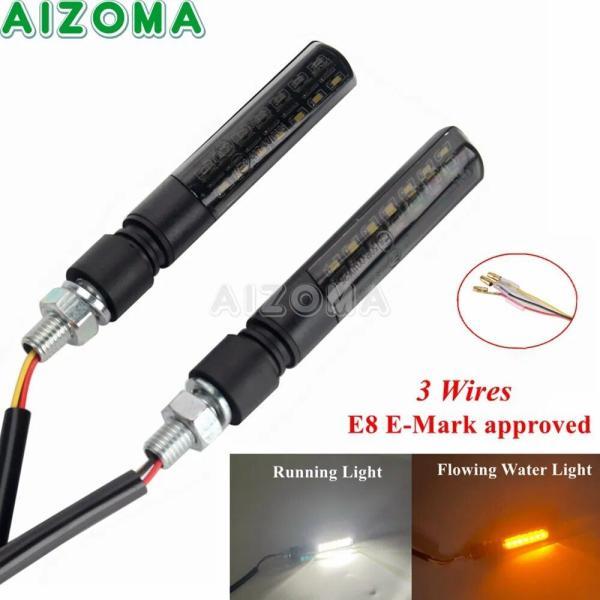 並行輸入品 バイクパーツ モーターサイクルブラインド用ミニLEDターンシグナル モーターサイクルライト 8mm ラボライト ホワイトニングローダーカーテン アの画像
