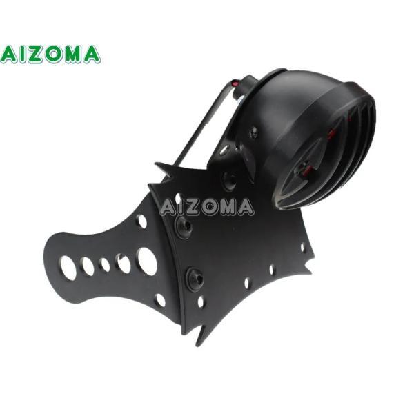 並行輸入品 バイクサイドアクスルマウント 黒ライセンスプレートホルダー ランニングブレーキライト ハーレー ホンダ ヤマハ カフェレーサー用_5