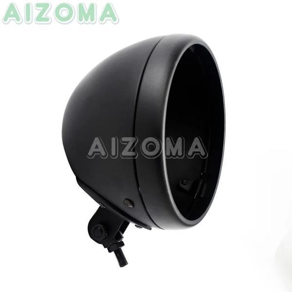 並行輸入品 汎用 LEDヘッドライト 7インチ 黒 ラップトップ用灯台シェル ハーレー チョッパー カワサキ ホンダの画像