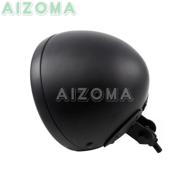 並行輸入品 汎用 LEDヘッドライト 7インチ 黒 ラップトップ用灯台シェル ハーレー チョッパー カワサキ ホンダの画像