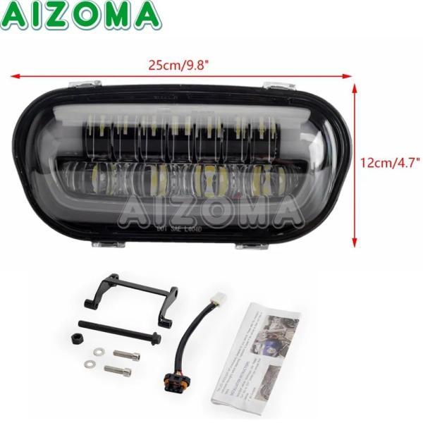 並行輸入品 防水LEDヘッドランプ9.8インチ バイク バイクヘッドライト ハイ/ロビーム レーシングスポットライト Dyna Fxdf 2008-2017_2