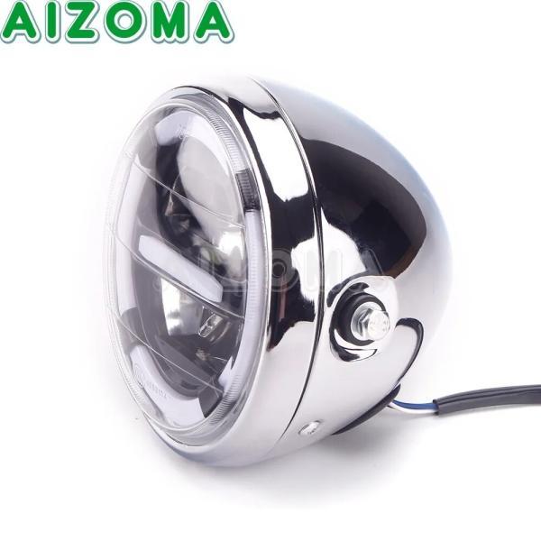 並行輸入品 汎用 レトロヘッドライト ハイビーム ロービーム ハーレー ホンダcg125 gn125 cb cl ヤマハ カワサキスカフェレーサー用_2