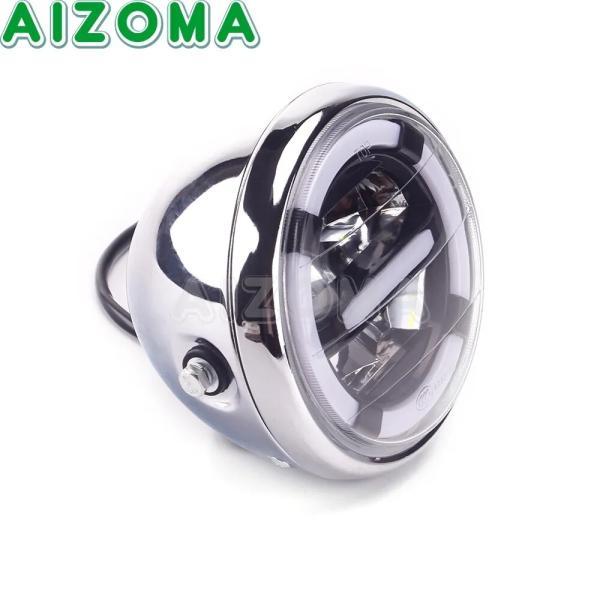 並行輸入品 汎用 レトロヘッドライト ハイビーム ロービーム ハーレー ホンダcg125 gn125 cb cl ヤマハ カワサキスカフェレーサー用_3