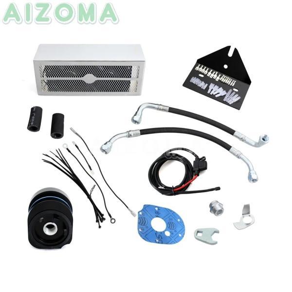 並行輸入品 バイク 2.0 冷凍フルオイルクーラーアセンブリ w/オイルフィルター \u0026 漏斗キット Harley Dyna 低ライダーストリートファットボブ 1993-2017の画像
