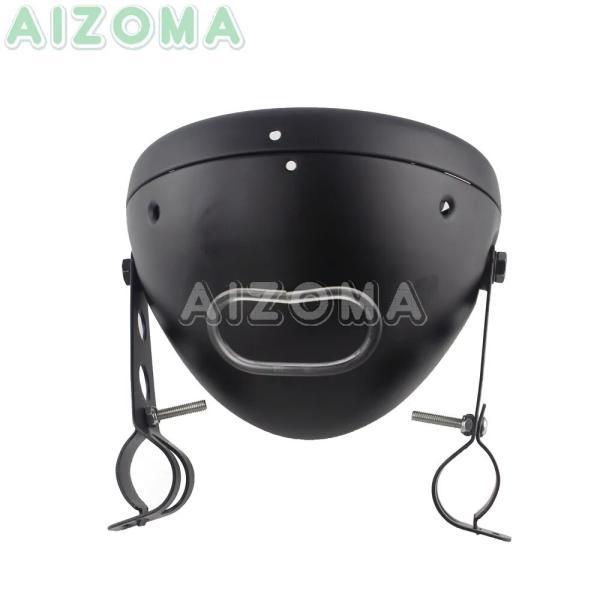 並行輸入品 7インチバイク バイクヘッドライトハウジング ハーレースポーツスター チョッパー ヤマハ ホンダ cl Xs用ブラケット付きバケットの画像