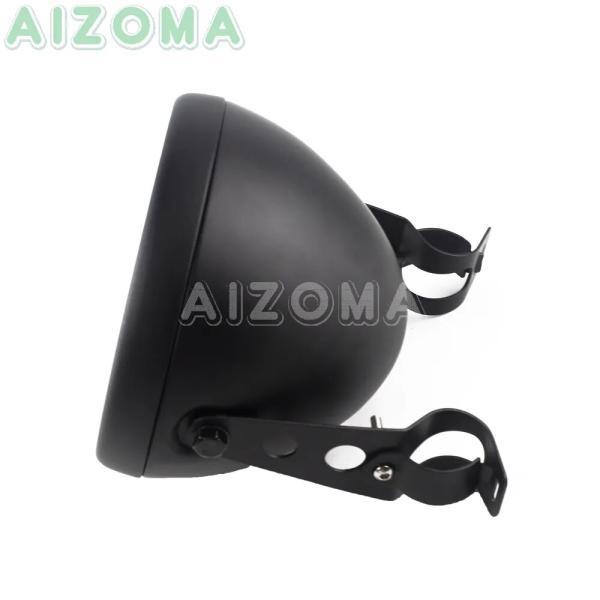 並行輸入品 7インチバイク バイクヘッドライトハウジング ハーレースポーツスター チョッパー ヤマハ ホンダ cl Xs用ブラケット付きバケットの画像