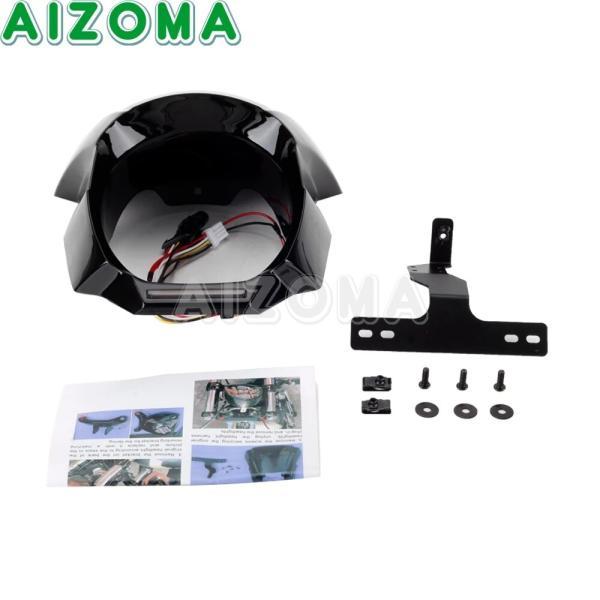並行輸入品 バイク ヘッドライト保護カバー LEDライト付きフェアリングプロテクター パイレーソフテイル 114 fxbr fxbrs 2018-2022 2021の画像
