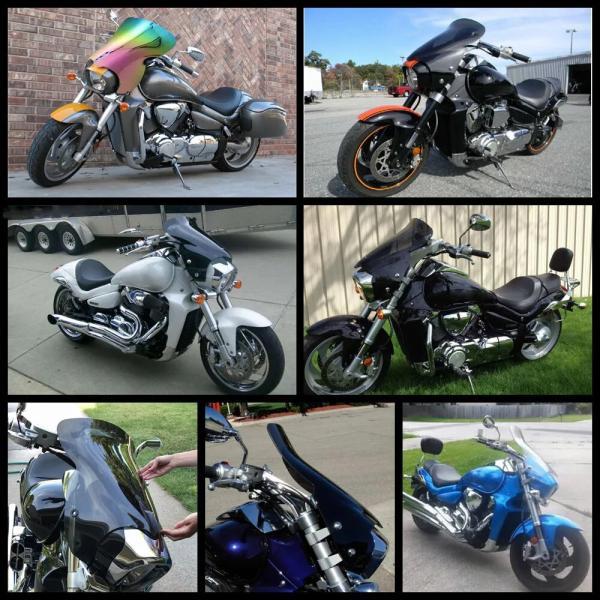 並行輸入品 フロントガラスウインドブレーカー oszuki boulevardm109r用ウィンドデフレクター 限定版m50 m90 m109 rz/r2 06-16の画像