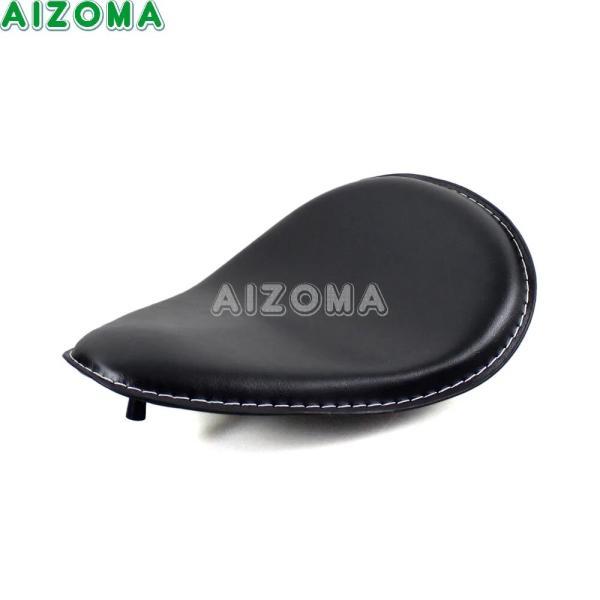 並行輸入品 バイク バレル春マウントソロシートクッション用スズキヤマハチョッパーカフェレーサー汎用黒サドルシート_3