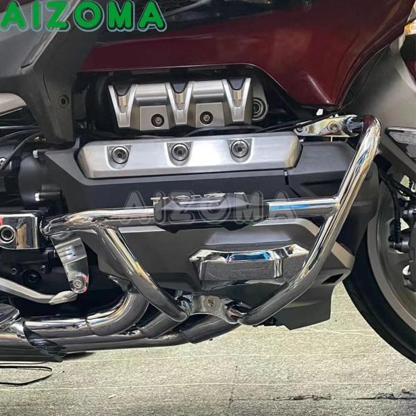 並行輸入品 スチールバイク バイクエンジンプロテクター ホンダgoldwing 1800 gl1800f6b f6c用ホールバー保護 ツートントケージ