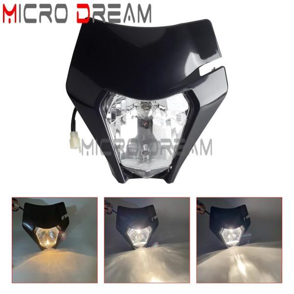 並行輸入品 E-mark LEDヘッドランプ ハイ/ロビーム エンジェル 目 お茶 スズキ ヤマハ ピットバイク モトクロス用汎用ヘッドライトの画像