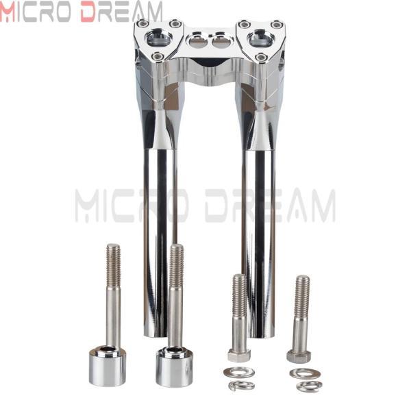 並行輸入品 ハーレーディナストリートボブソフテリーハンドバー用10インチ 1 ''プルバックオートアウェイトリザーバイク バイクハンドバーアルマイトブラッ_4