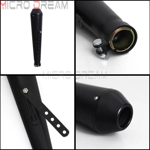 並行輸入品 カフェレーサー-バイク バイク用エキゾーストサイレンサー リバースコーン ハンドルバー用パイプ ジュニブラー ホンダ 汎用_5