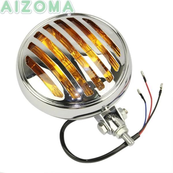 並行輸入品 ハーレーダビッドソン 汎用 バイクグリルカバー カフェ用5.75インチ カスタムロゴカバー 12V/60W 46バルブの画像