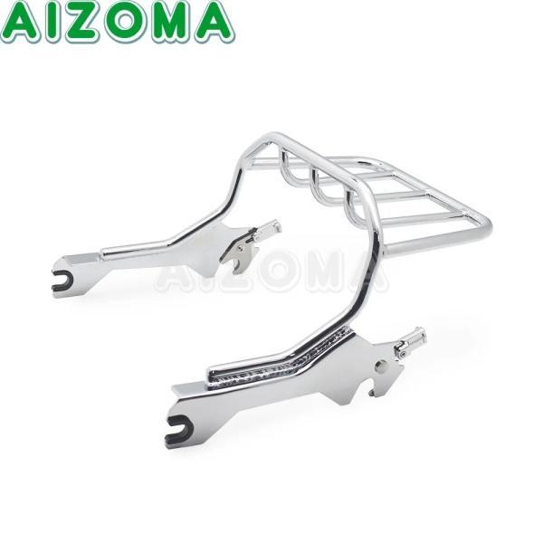 並行輸入品 バイクパーツ クローム/黒holdfast 2アップキャリア リア棚用114 flfbs flfbブレイクアウト114 fxbrs fxbr 2018 +_2