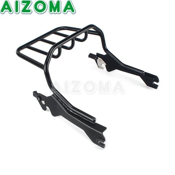 並行輸入品 バイクパーツ クローム/黒holdfast 2アップキャリア リア棚用114 flfbs flfbブレイクアウト114 fxbrs fxbr 2018 +_4