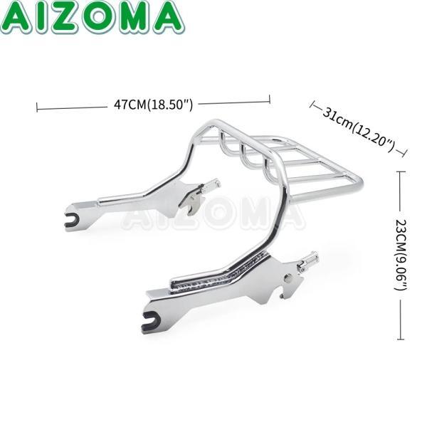 並行輸入品 バイクパーツ クローム/黒holdfast 2アップキャリア リア棚用114 flfbs flfbブレイクアウト114 fxbrs fxbr 2018 +_5