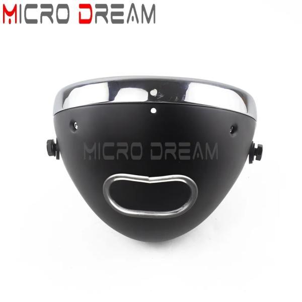 並行輸入品 ハーレー カフェレーサーチョッパーカスタム汎用7インチバイクヘッドライトLEDヘッドランプバケットハウジングシェル ブラケット付きの画像