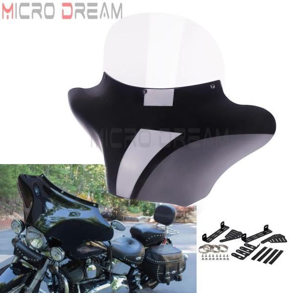 並行輸入品 バイクフロントヘッドライトカバーバットウィングハーレー