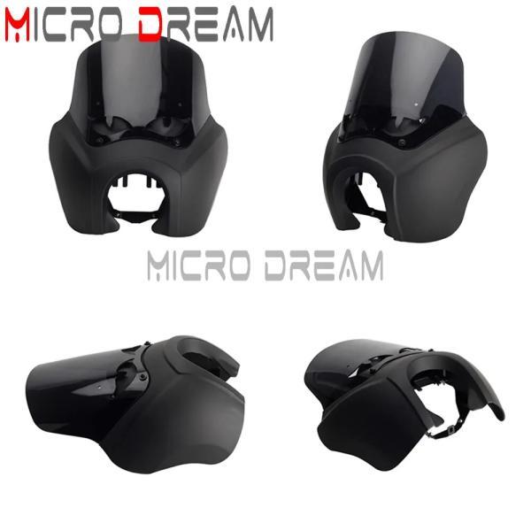 並行輸入品 12インチ ヘッドライトフェアリングフロントヘッドライトガラス \u0026 トリムベゼル ハーレードナfld fxdxtfxbb fxd fxtefxdgfxdbクラブスタイルの画像